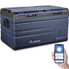 AAOBOSI 72L Kompressor Kühlbox, Auto Kühlbox Mit WiFi-APP-Steuerung USB-Anschluss, 12/24 V und 100-240 V Kühlbox bis -20 °C für Auto, LKW, Boot, Reisemobil, Camping