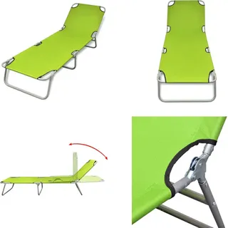 vidaXL Sonnenliege Klappbar mit Rückenlehne Verstellbar Apfelgrün - Sonnenliege - Sonnenliegen - Sonnenbett - Sonnenbetten - Grün