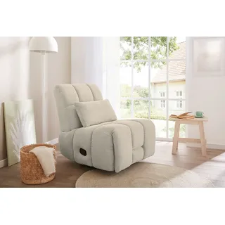 Jockenhöfer Relaxsessel Doncaster Cord 84 x 98 x 89 cm Grau mit Dreh-, Schaukel-, Relax- und Wippfunktion