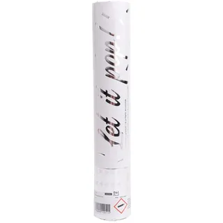 amscan Konfettikanone Silber Rechteckfolie 28 cm