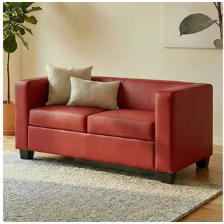 MCW Couch Leder 2-Sitzer Rot