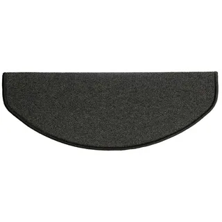 Esposa Stufenmatte , Anthrazit , Textil , meliert , halbrund , 65x23.5 cm , Made in Germany , für Fußbodenheizung geeignet, rutschfest, pflegeleicht, strapazierfähig , Teppiche und Böden, Schmutzfangmatten, Stufenmatten