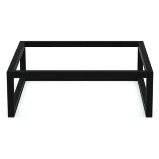 Hom`in FUßGESTELL , Schwarz , Metall , 45x15x40 cm , Wohnzimmer, TV Möbel, Lowboards