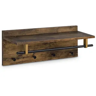 Idimex Wandgarderobe Ulf , Holzwerkstoff , Vintage , 75x30x26 cm , Garderobe, Garderobenhaken, Hakenleisten
