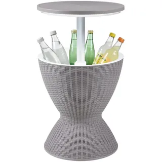 casa.pro Atessa Gartentisch 48,5 x 48,5 x 58 cm Hellbraun
