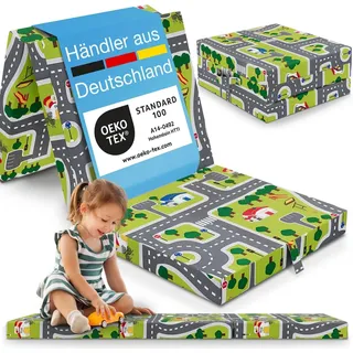 Eloneo Klappmatratze 70x190 cm 9 hoch, verschied. Motive, inkl. Griff & Halteband 1 St gruen