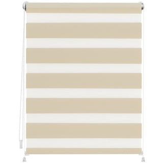 Lichtblick Duo Rollo / Doppelrollo Klemmfix 45 x 150 cm verspannt creme