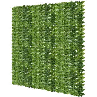 Mantigositeen Künstliche Efeu Wassermelonenblatt Hecke Sichtschutz,Efeu Sichtschutz 100 * 300cm,Sichtschutzzaun, Rolle,Efeublätter eignet Sich perfekt für Terrassenbereiche im Freien