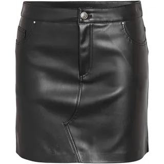 Noisy May Lederrock Damen Schwarz  XL