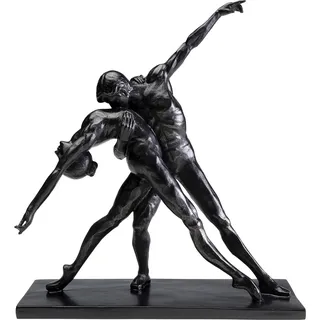 Kare Design Deko Figur Dancers, Schwarz, Handarbeit, Deko Objekt fürs Wohnzimmer, für Regale, Ballett, Tanz Design, Klassisch, Schlafzimmerdekoration, 38x34x13