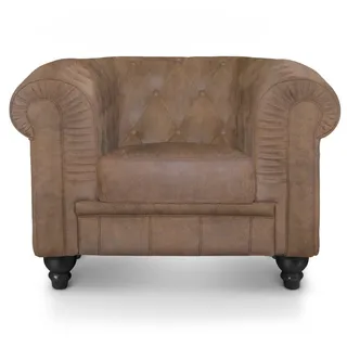 Menzzo Grand Fauteuil Chesterfield - Sessel Vintage