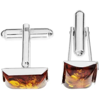 Ostsee-Schmuck »- Classic 14 x 10 mm - Silber 925/000 - Bernstein«, silberfarben,
