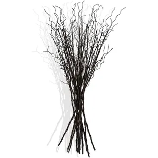 floerve 12 Stück künstliche lockige Weidenzweige Pflanzen dekorative braune Zweige Stiele Spray 76,2 cm hoch für Vase DIY Handwerk Hochzeit Blumenarrangement Heimdekoration Indoor