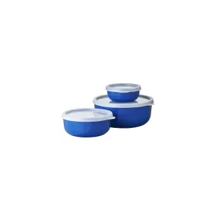 Mepal Küchendose rund blau 19,6 x 19,4 x 8,3 cm 1,5 l 3-teiliges Set