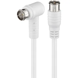 goobay Anschlusskabel (85 dB, Sat Kabel), (F) 1x90° - 1.5m