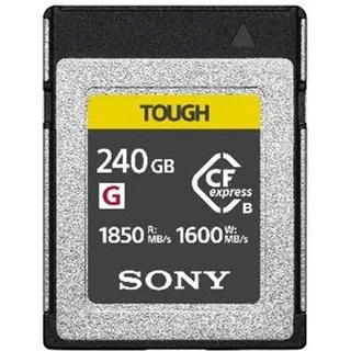 Sony CEB-G240T - Karte de Kompaktspeicher Flash Express de 240 GB, Schreiben de 1750 MB/s, Rohaufnahmen und 4K-Video mit High Rate de bits