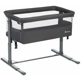 Bebeconfort Zina Co-Sleeper & Beistellbett Baby Von der Geburt bis zu 6 Monaten (0-9kg), Klappbares Beistellbett, 5 verstellbare Höhen, Verstellbare Matratze, Mineral Graphite