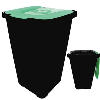 50L Abfalltonne Mülleimer Mülltonne Abfalleimer Grün Mülltrenner 50 Liter