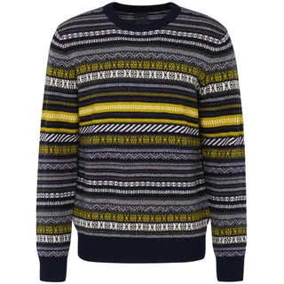 bugatti Rundhalspullover, aus hochwertigem Woll-Mix, grün