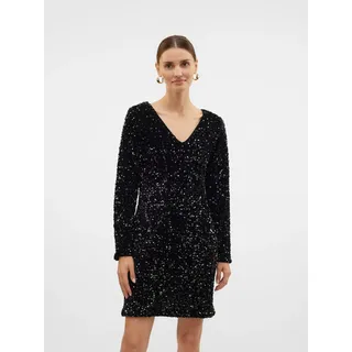 Vero Moda Partykleid »VMBELLA LS SHORT 2-WAY DRESS JRS«, mit Glitzer Pailletten, schwarz