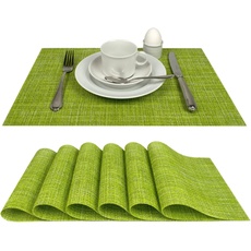 Bild von Tischsets Platzsets Capri, abwaschbar, im 6er-Set, grün