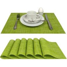 Bild Tischsets Platzsets Capri, abwaschbar, im 6er-Set, grün, Tisch Unterlage ist abwischbar