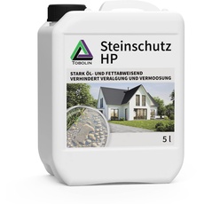 Steinimprägnierung | TOBOLIN Steinschutz HP 5000 mL | Steinversiegelung – Wasser-, schmutz-, öl- und fleckenabweisend - Für alle saugfähigen Steine geeignet | Stein Imprägnierung für Außen