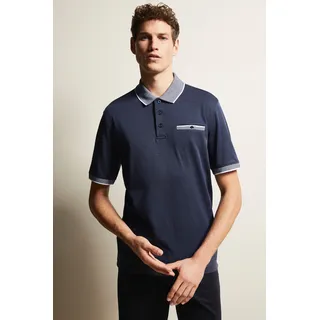 Bugatti Poloshirt, mit Kontraststreifen bugatti marine