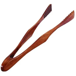 Ziyero Profi Grillzange aus Holz Natürlichen Holzs Lebensmittel Clip Holz Küchenzange Buffet Zange Langlebig, Umweltfreundlich, Geeignet für Küche, Camping, Grill, Buffet, Restaurant Usw —Braun