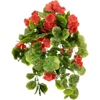 I.GE.A. Kunstpflanze "Hängende Geranie" 40 cm, rot