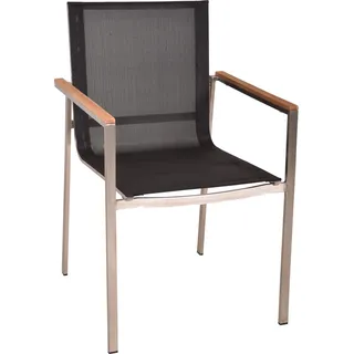 Garden Pleasure DENVER Stapelstuhl 58 x 55 x 86 cm dunkelgrau 2 St.