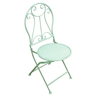 Garten Stuhl Vintage Metall Grün Klappstuhl Gartenstuhl Bistrostuhl Nostalgie