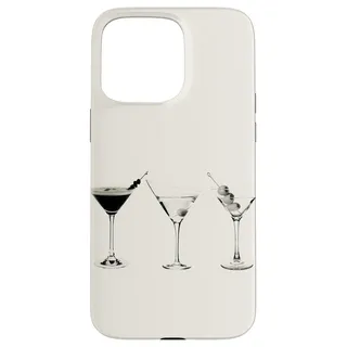 Vintage Olive Martini Espresso Martini Sommercocktail Hülle für iPhone 15 Pro Max