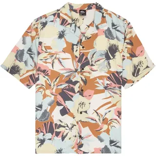 Kurzarmhemd QUIKSILVER "Safe Paradise", Herren, Gr. M, US-Größen, garden glade interact floral, Obermaterial: 100% Viskose;, Hemden Kurzarmhemd