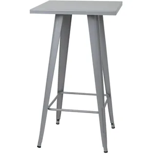 Mendler Stehtisch HWC-A73, Bistrotisch Bartisch, Metall Industriedesign 105x60x60cm ~ grau