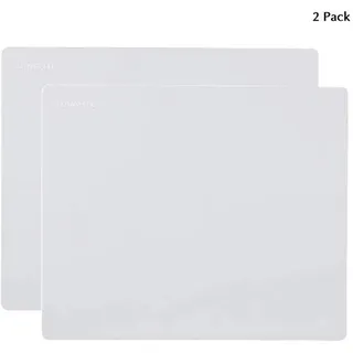 LONGFITE 2 Stück große Platzsets, Silikon-Tischsets für Kinder, rutschfeste, hitzebeständige Schutzunterlagen für Tisch, Schreibtisch, Arbeitsplatte (40 x 50 cm Grau)