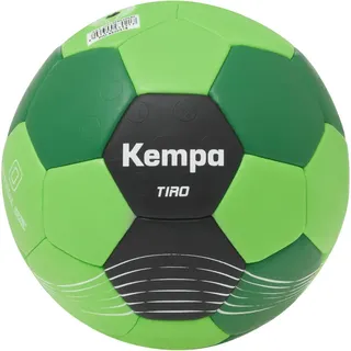 Kempa Tiro Kinder Handball Ball für Kinder Trainingsball, Schaumstofflaminierung, Farbe: fluo grün/schwarz, 0