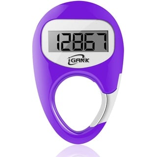 iGANK Simple Walking Pedometer 3D Schrittzähler für Männer Frauen Kinder (Violett)