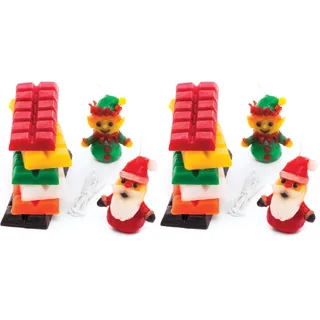 Baker Ross Weihnachts-Kerzenherstellungs-Set (240 g Kerzenwachs pro Set) für Kinder, Weihnachtsdekoration (Packung mit 2)