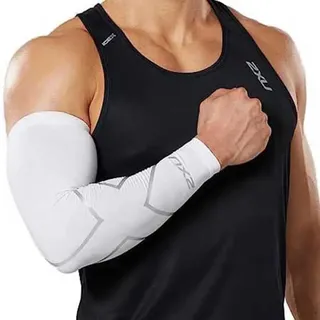2xu Compression Armwärmer - White / Silver - XS