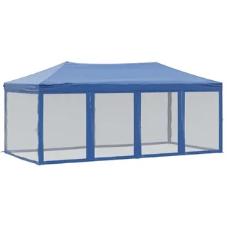 vidaXL Faltpavillon inkl. Seitenwänden 5,72 x 2,92 m blau