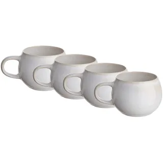 Butlers Tassen 4er-Set Cottage 350 ml , Weiß , Keramik , Geschirr, Tassen, Kaffeetassen