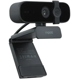Rapoo XW2K Full HD 2K (4MP) 85° Sichtfeld, Autofokus, Rauschunterdrückung, USB-Anschluss, Kamera-Abdeckung, für Skype, FaceTime, Hangouts, Zoom, usw., PC/Mac/ChromeOS/Android