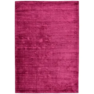 TOM TAILOR HOME Teppich "Shine uni" rechteckig 8 mm Höhe Handwebteppich, 100% Viskose, handgewebt, mit elegantem Schimmer, beere