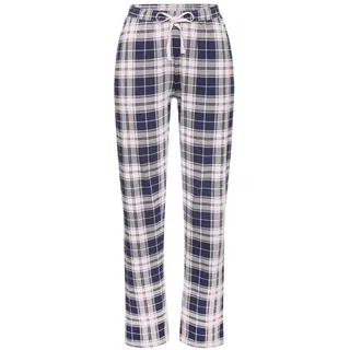 VIVANCE DREAMS Damen Pyjamahose rosa-navy-kariert Gr.36/38