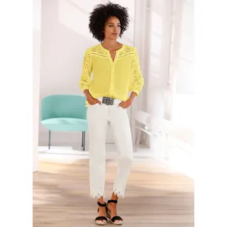 LINEA TESINI by heine Spitzenbluse, zitrone