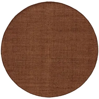 benuta Pure Wollteppich rund Rocco Braun ø 150 cm rund , Textil , Beton Optik , Rund , 150x150 cm , pflegeleicht , Teppiche und Böden, Teppiche, Schafwollteppiche