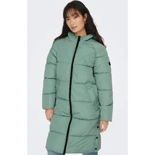 ONLY Steppmantel »ONLAMANDA LONG PUFFER COAT«, mit Kapuze, blau