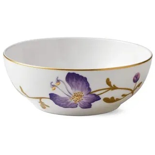 Royal Copenhagen Flora Stiefmütterchen Schüssel aus Fine Bone China in der Farbe Weiß mit Blumenmuster 50cl, Maße: 14cm x 14cm x 5cm, 1017556