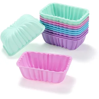Mlying Mini Muffins Backform 12 Stück Silikon Mini Kastenform Kuchenform Klein Wiederverwendbar Backform